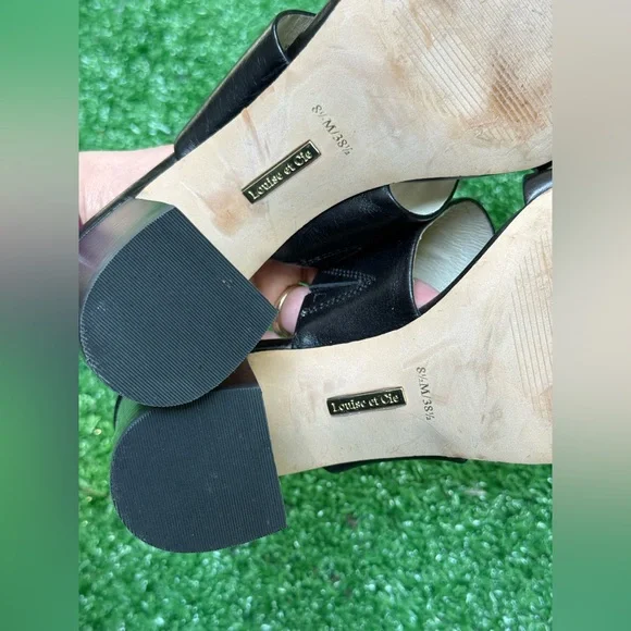 Louise et Cie Women's Kamea Grommet Embellished Black Sandals Size 8.5 - Picture 9 of 13